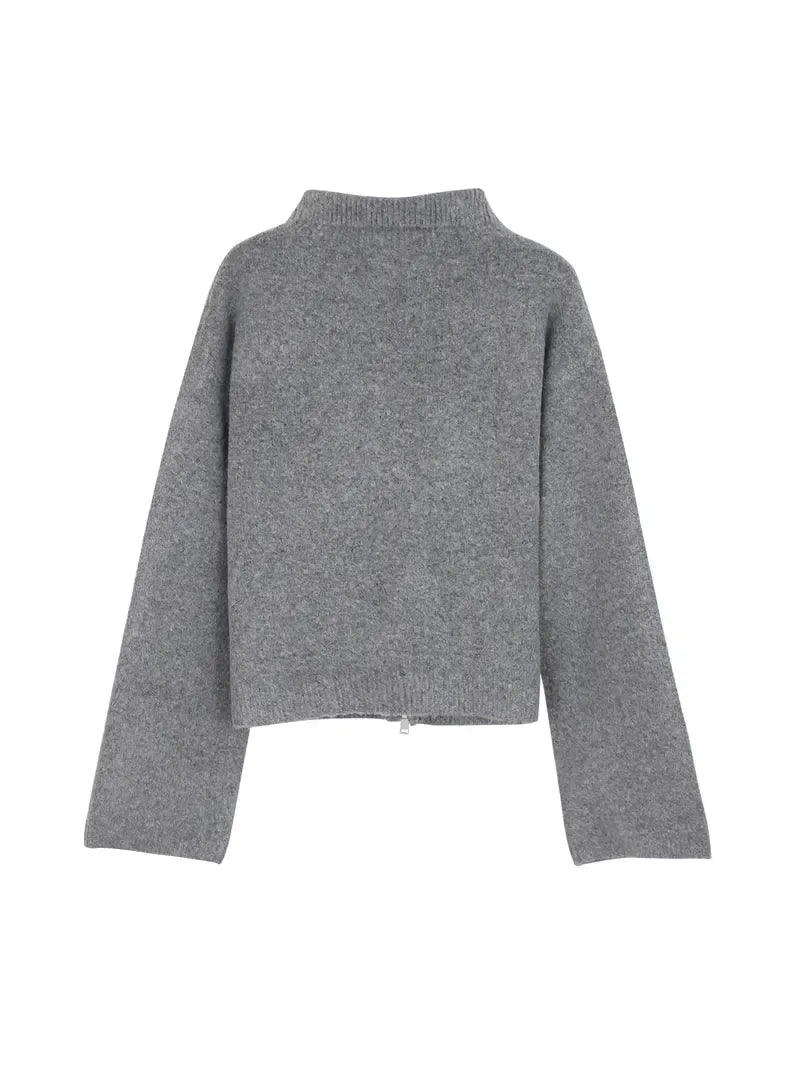Elegant Knitted High Nick Cardigan