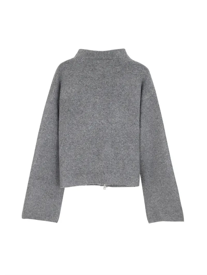 Elegant Knitted High Nick Cardigan