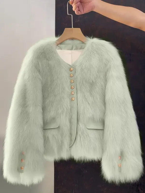 Aurelia Luxe Faux Fur Jacket ( Slightly Oversized )