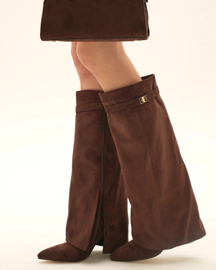 Polly | Suede knee high boots
