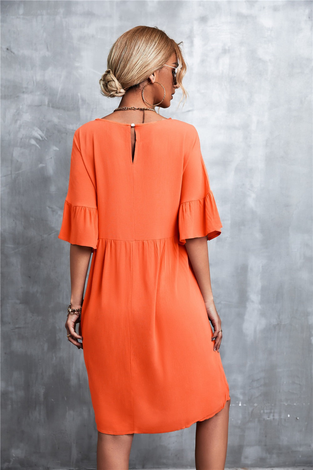 EverBloom™ Ruffle Sleeve Midi Dress