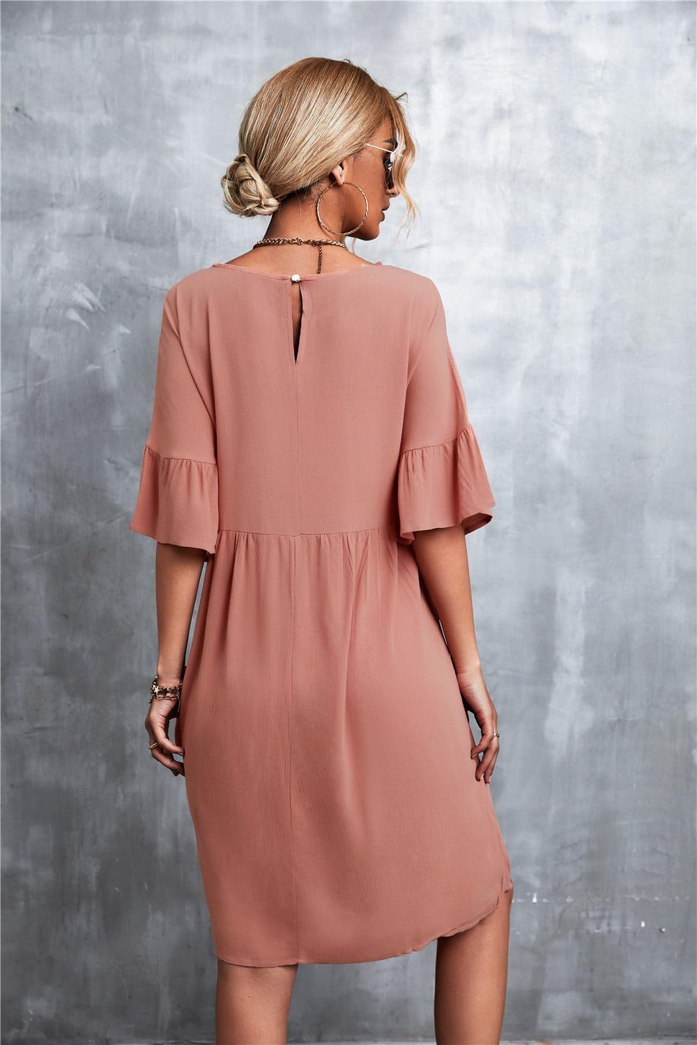 EverBloom™ Ruffle Sleeve Midi Dress