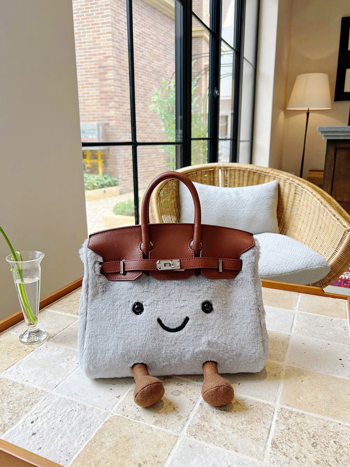Platinum Furry Crossbody Handbag – Limited Edition