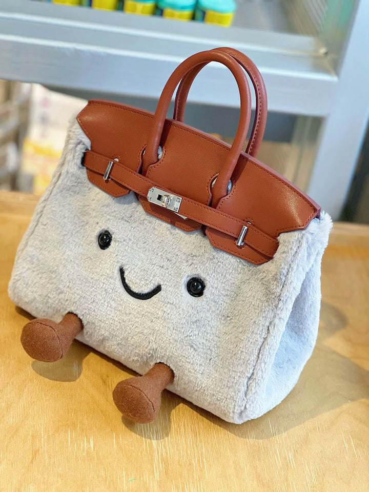 Platinum Furry Crossbody Handbag – Limited Edition