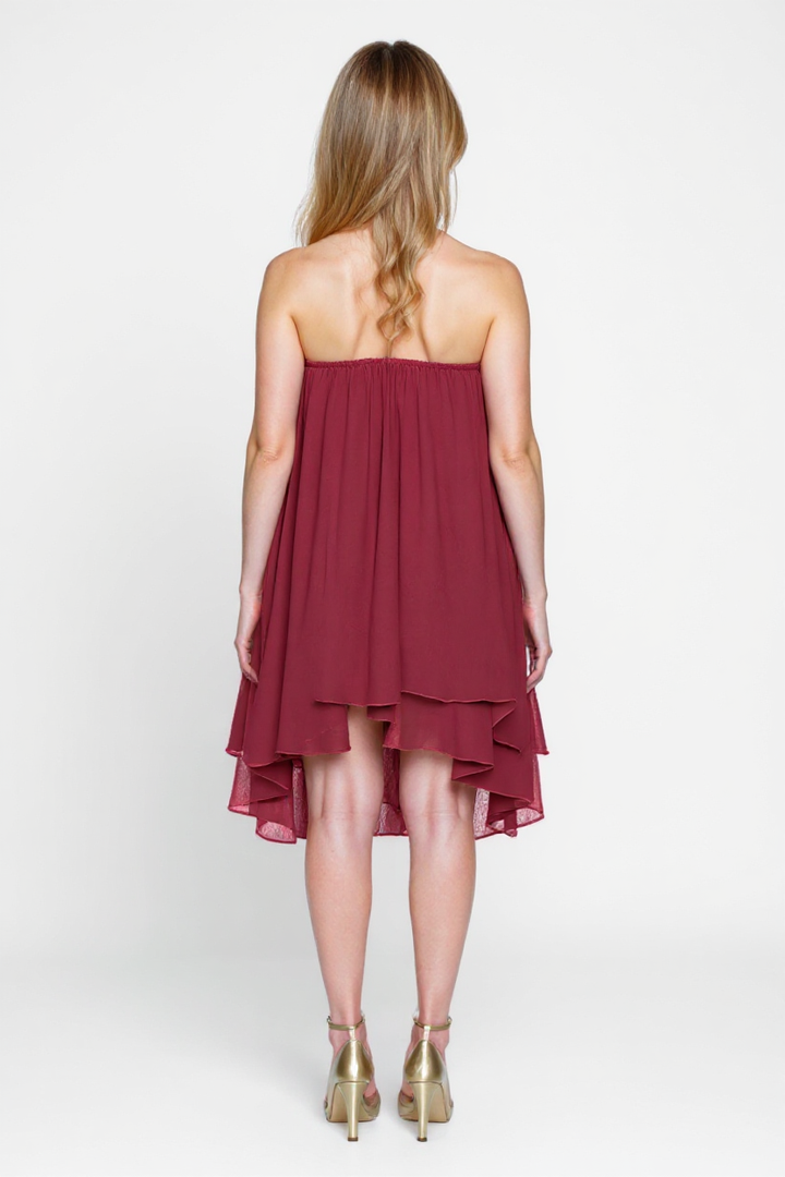 Elegant Halter Ruffles Dress