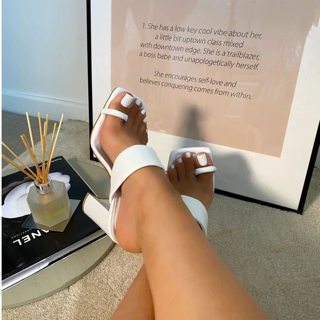 Slip-On Toe Ring Heels