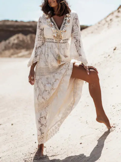 Ärmelloses Boho-Sommerkleid
