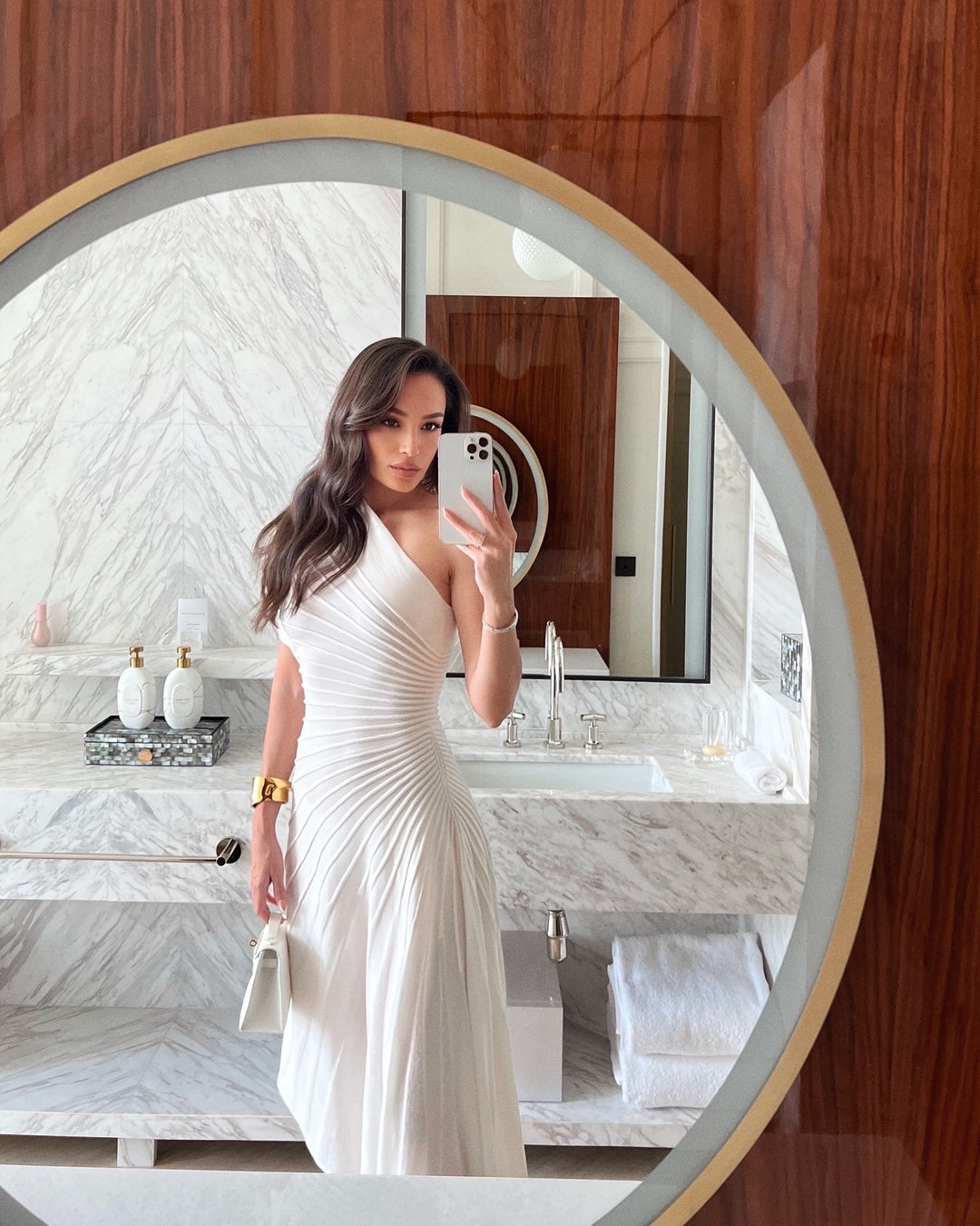 The Élan Asymmetric Midi Dress™