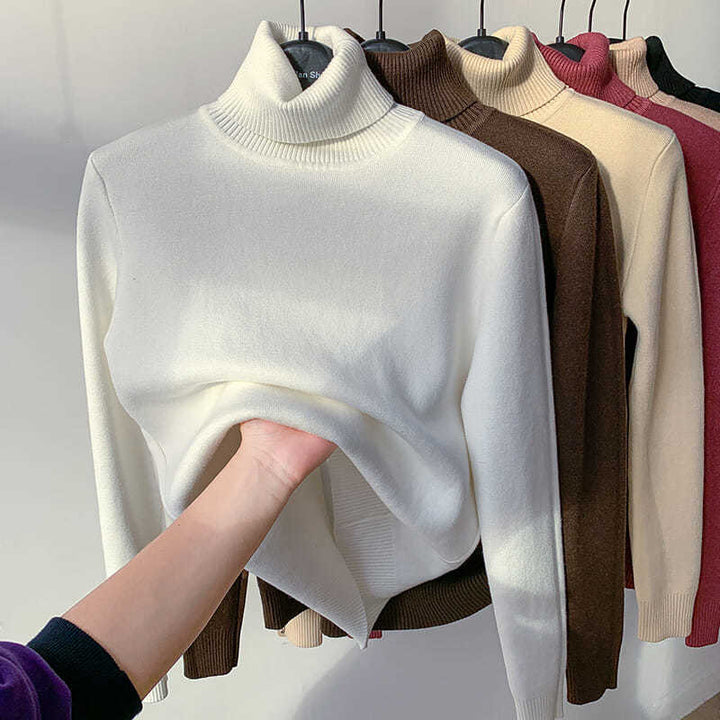 Winter Fleece thick knitted bottoming shirt