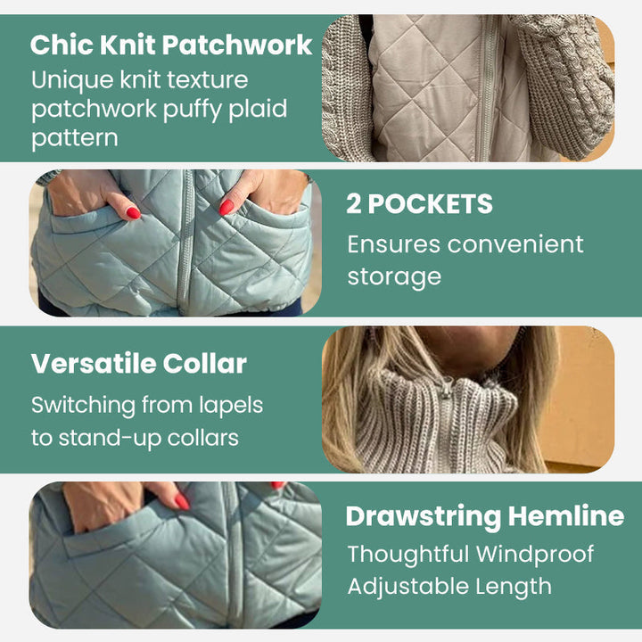 Aura Knit Patchwork Puffy Jacket