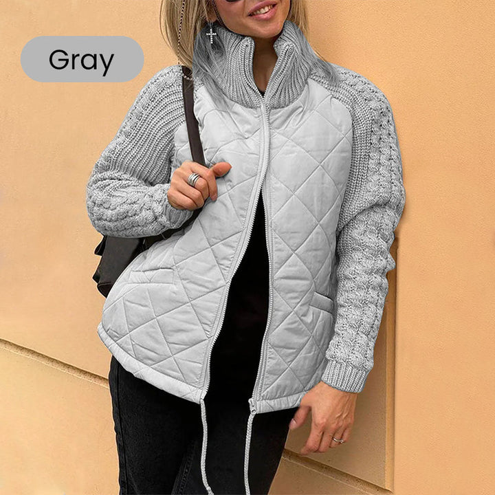 Aura Knit Patchwork Puffy Jacket